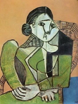 Françoise sentada en un sillón 1953 cubismo Pablo Picasso Pinturas al óleo